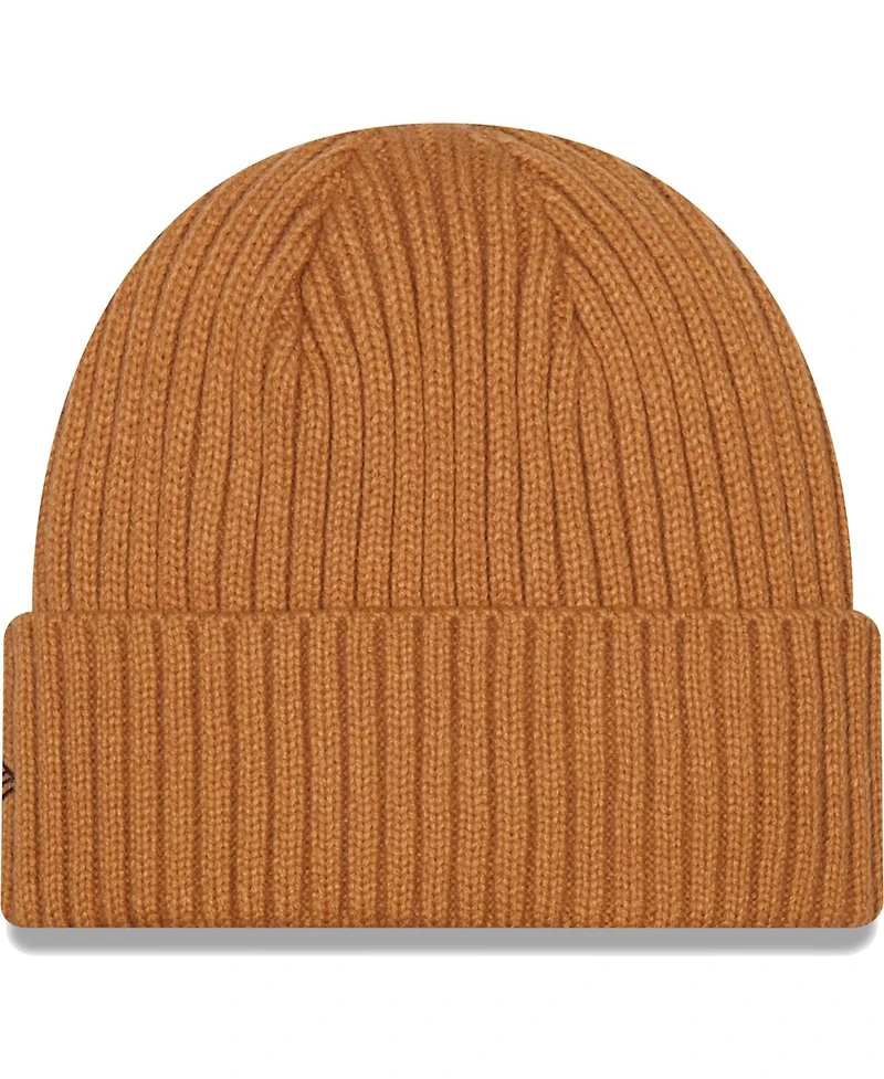 Men's New Era Light Brown Minnesota Golden Gophers Core Classic Cuffed Knit Hat