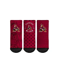 Toddler Boys and Girls Rock Em Socks Arizona Coyotes #1 Fan 3-Pack Crew Socks Set