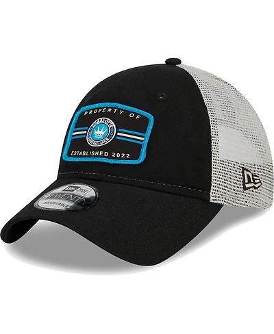 Men's New Era Black Charlotte Fc Property 9TWENTY Snapback Hat
