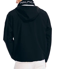 Nautica Men's Classic Rainbreaker Hooded Zip-Front Lightweight Jacket