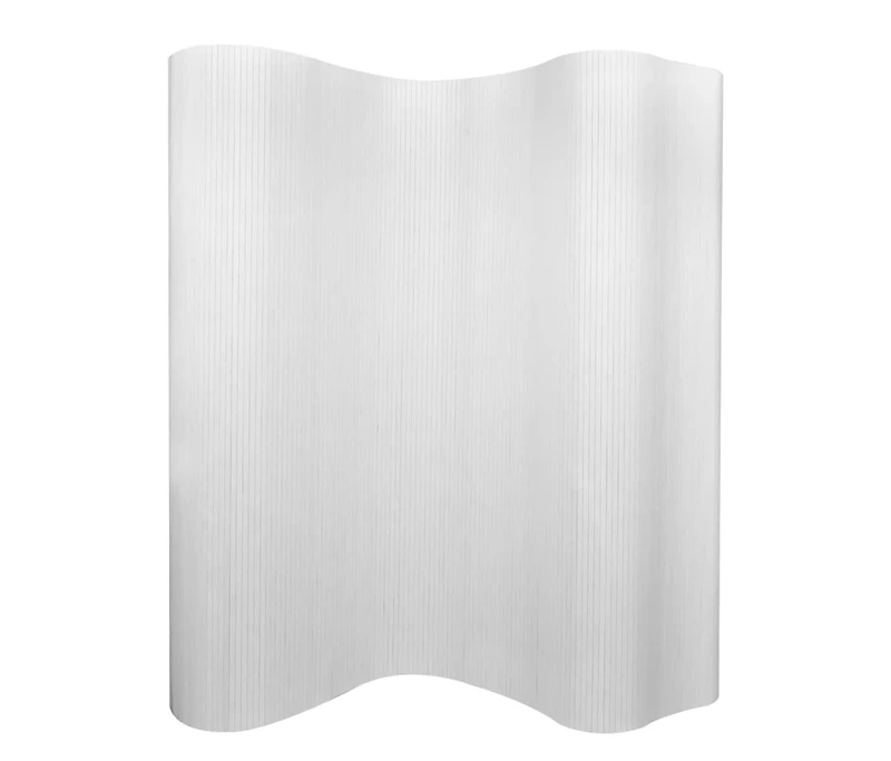 vidaXL Room Divider Bamboo White 98.4"x65"
