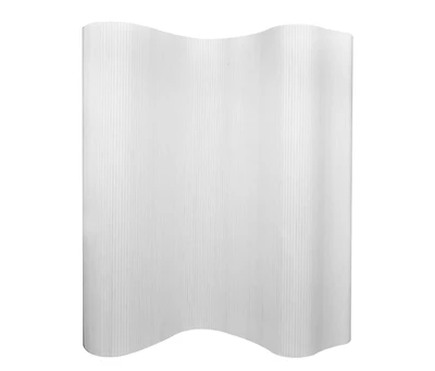 vidaXL Room Divider Bamboo White 98.4"x65"
