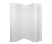 vidaXL Room Divider Bamboo White 98.4"x65"