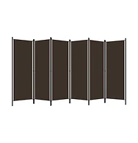 vidaXL 6-Panel Room Divider Brown 118.1"x70.9"