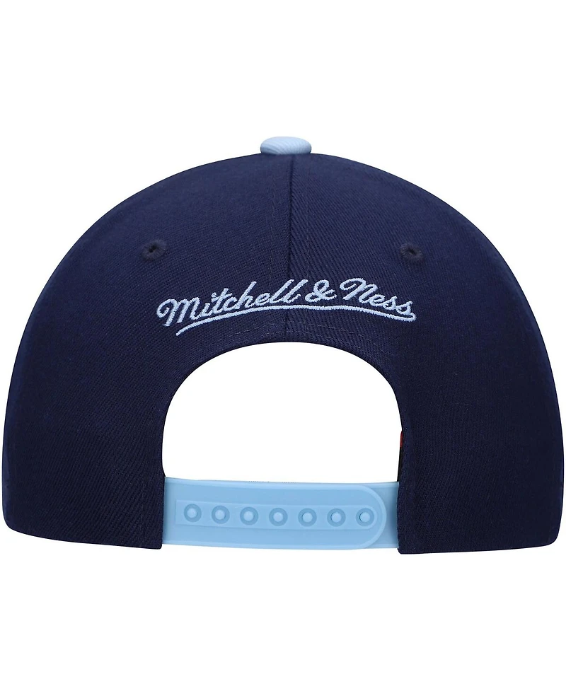 Men's Mitchell & Ness Deep Sea Blue Vancouver Whitecaps Fc Team Script 2.0 Stretch Snapback Hat