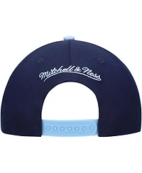 Men's Mitchell & Ness Navy Sporting Kansas City Team Script 2.0 Stretch Snapback Hat