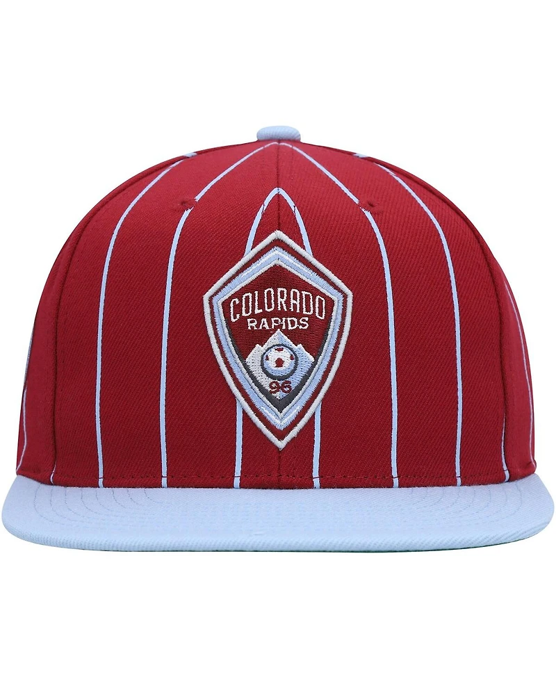 Men's Mitchell & Ness Red Colorado Rapids Team Pin Snapback Hat