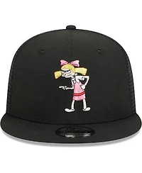 Men's New Era Black Hey Arnold! Helga Trucker 9FIFTY Snapback Hat