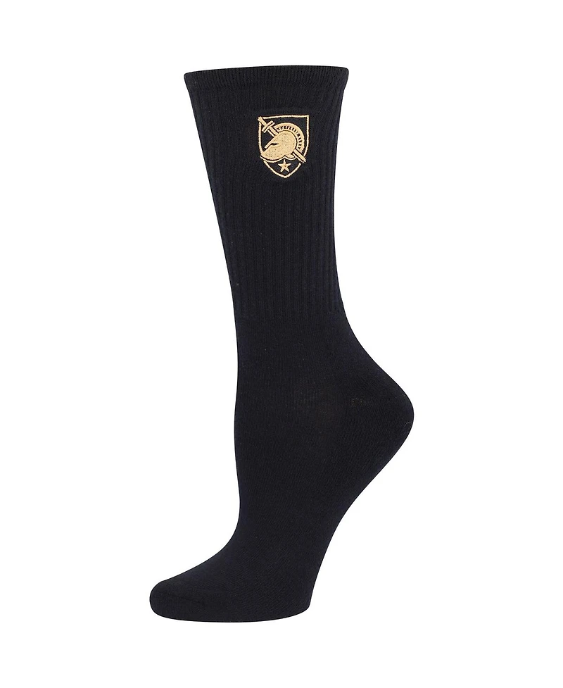 Women's ZooZatz Black, White Army Black Knights 2-Pack Quarter-Length Socks