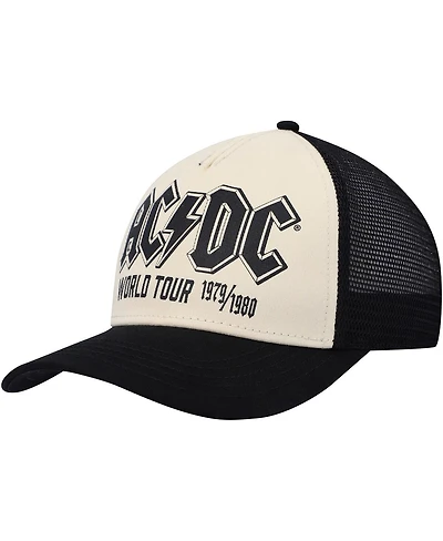 Men's American Needle Cream, Black Ac/Dc Sinclair Snapback Hat