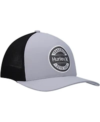 Men's Hurley Gray Charter Trucker Snapback Hat