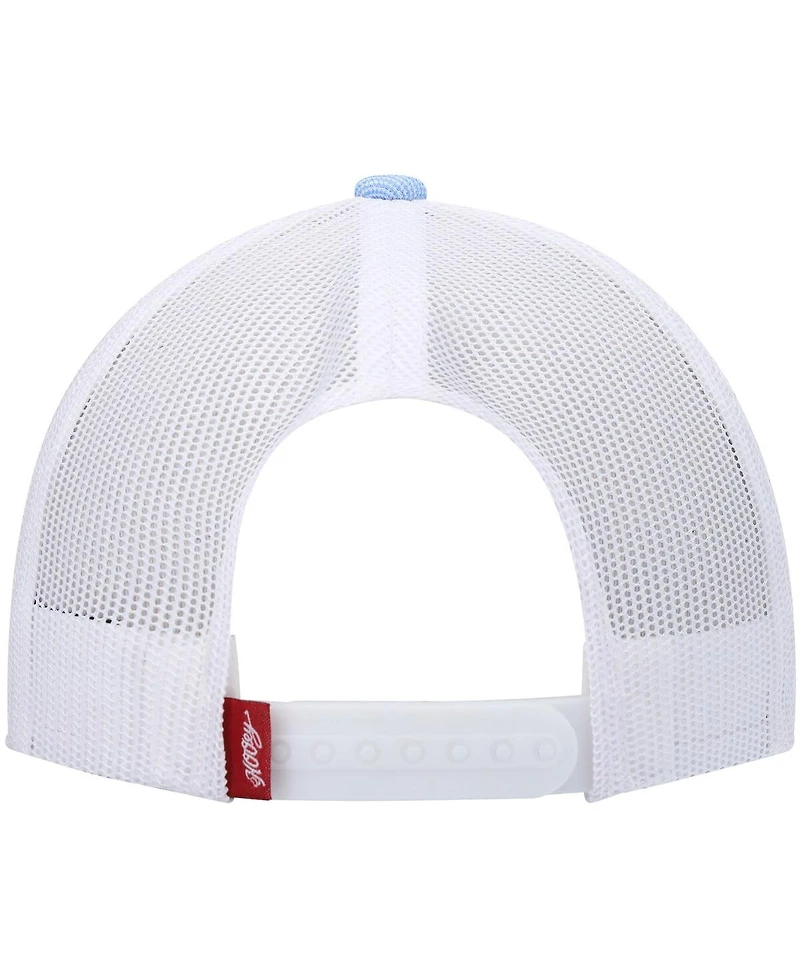 Men's Hooey Light Blue, White Zenith Trucker Snapback Hat