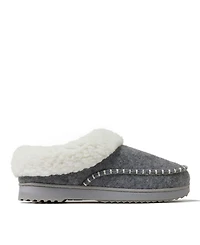 Dearfoams Women's Nyla Felted Plaid Moc Toe Clog Slippers