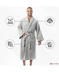 Alpine Swiss Pure Cotton Men Terry Cloth Bathrobe Super Absorbent Hotel Spa Robe
