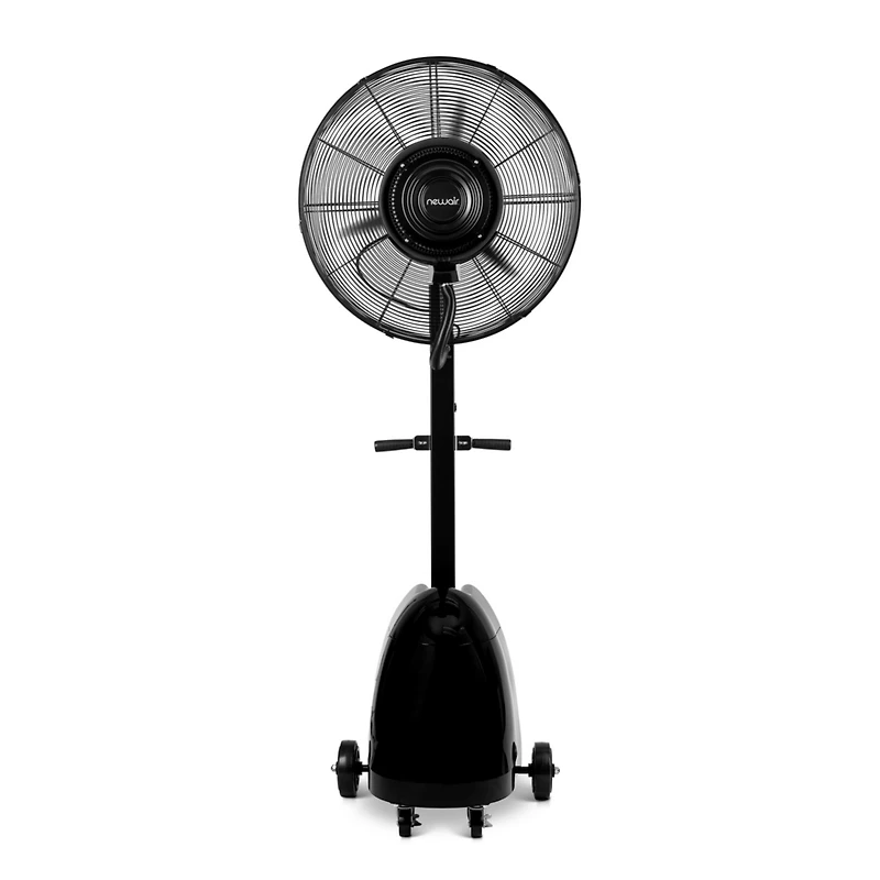Newair 26" Pedestal Misting Fan with 8700 Cfm of Power, Adjustable Mist Settings, Water Tank and 3 Fan Speeds, Perfect for the Patio, Back Yard, or Ou