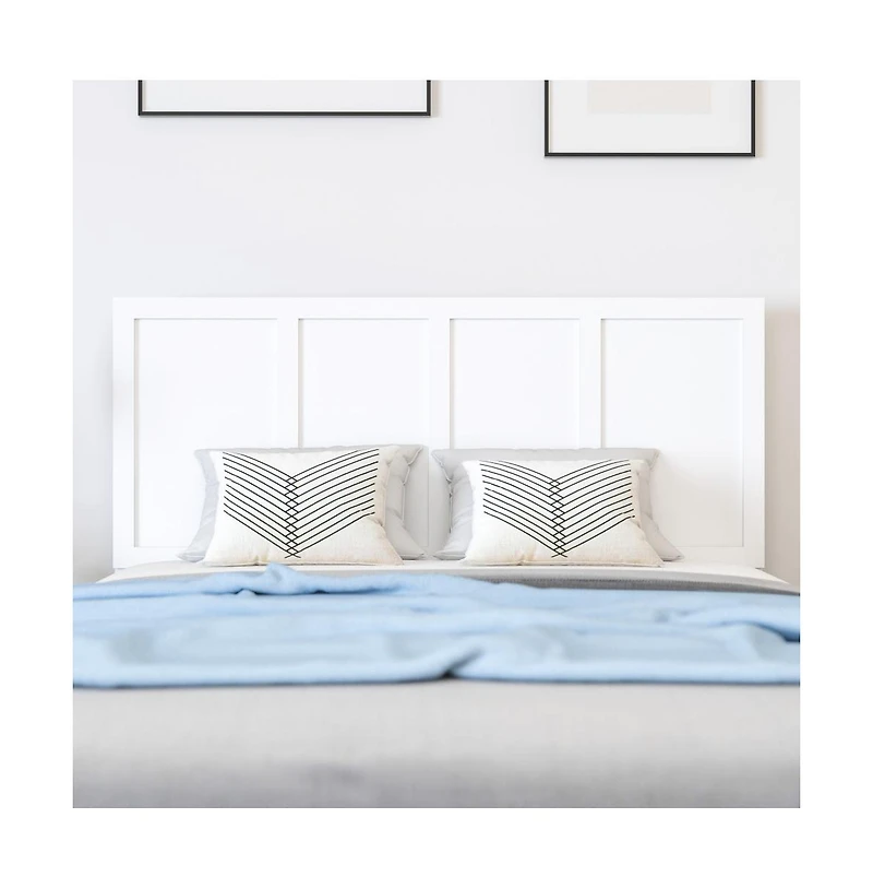 Merrick Lane Grady Queen Raised Panel Wooden Adjustable Headboard Only