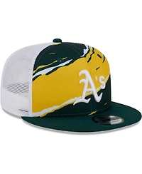 Men's New Era Green Oakland Athletics Tear Trucker 9FIFTY Snapback Hat