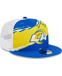 Men's New Era Royal Los Angeles Rams Tear Trucker 9FIFTY Snapback Hat