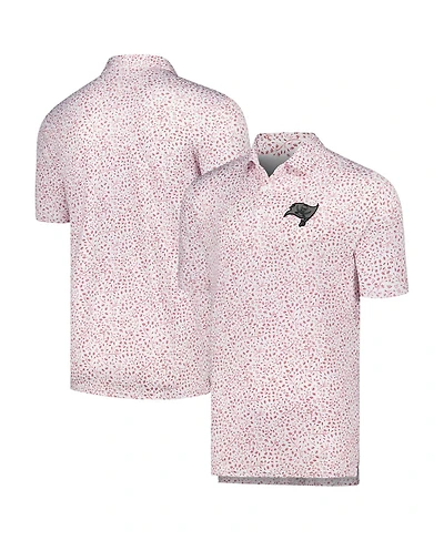 Men's Antigua White Tampa Bay Buccaneers Motion Polo Shirt