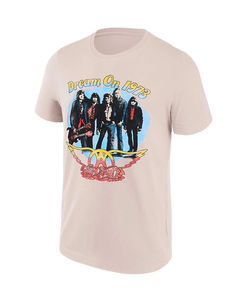 Men's and Women's Tan Aerosmith Graphic T-shirt