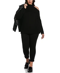 Ella Rafaella Plus Cold Shoulder Long Sleeve Tunic Sweater