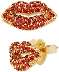 Kate Spade New York Gold-Tone Crystal Lip Stud Earrings