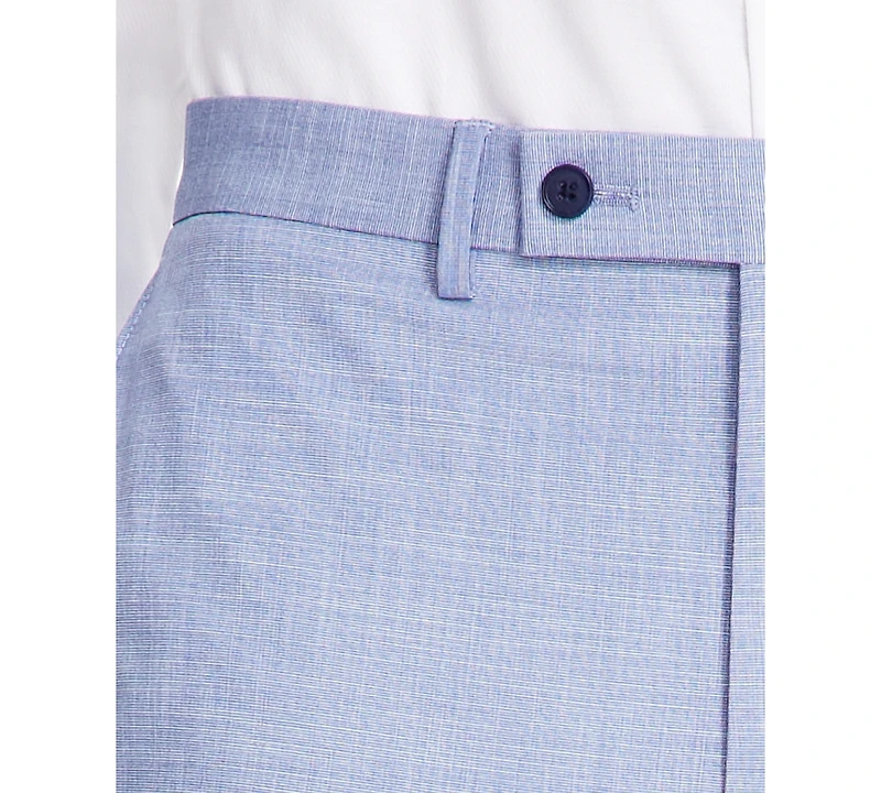 Dkny Men's Modern-Fit Bi-Stretch Light Blue Check Suit Separate Pants