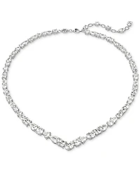 Swarovski Silver-Tone 2-Pc. Set Mesmera Crystal Drop Earrings & Necklace, 15" + 2" extender