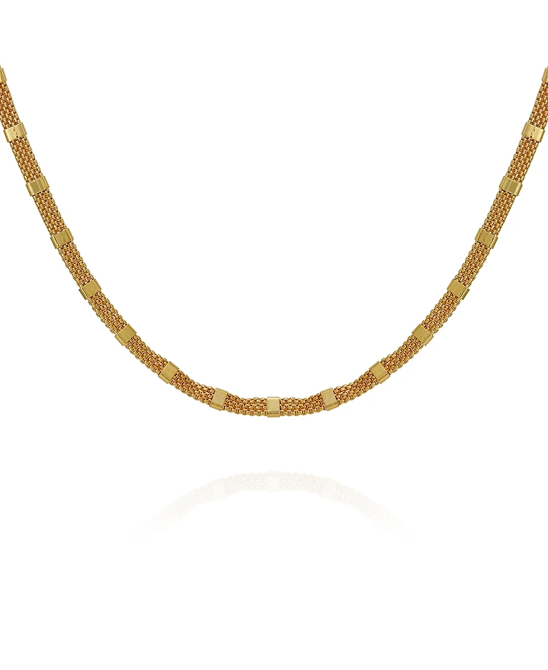 Vince Camuto Gold-Tone Glass Stone Box Chain Necklace, 18" + 2" Extender