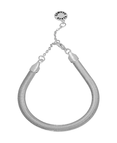 Vince Camuto Silver-Tone Snake Chain Bracelet, 7.5" + 2" Extender
