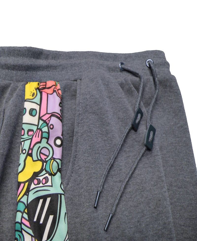 Galaxy By Harvic Men's Fleece-Lined Jogger Sweatpants with Contrast Trim Design