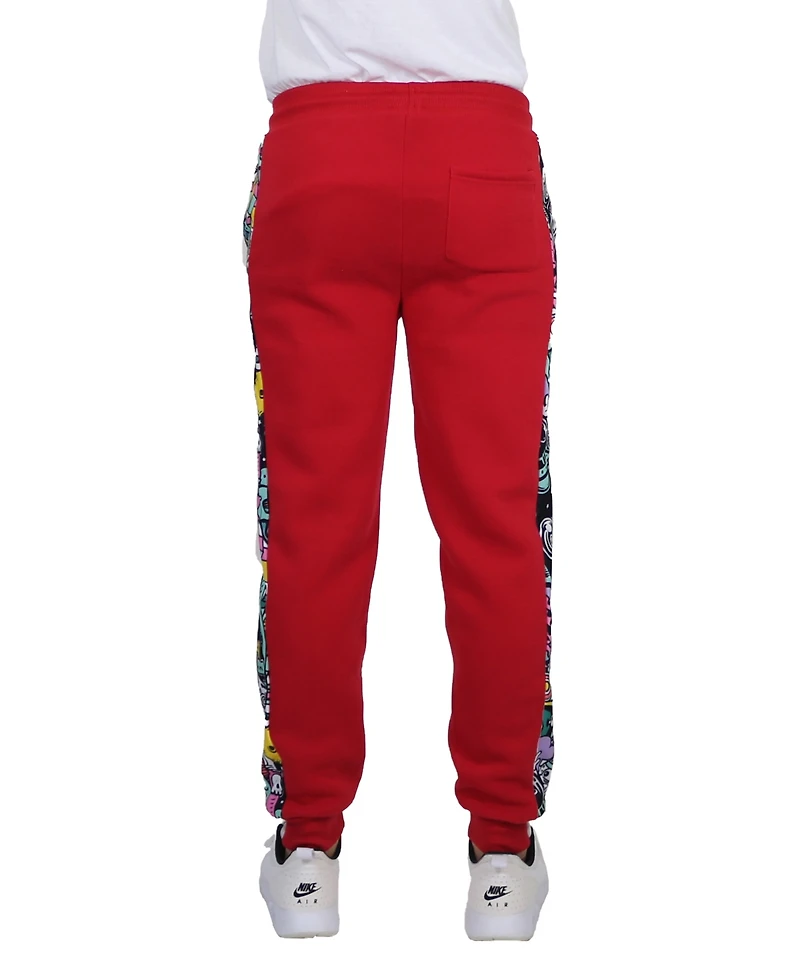 Galaxy By Harvic Men's Fleece-Lined Jogger Sweatpants with Contrast Trim Design