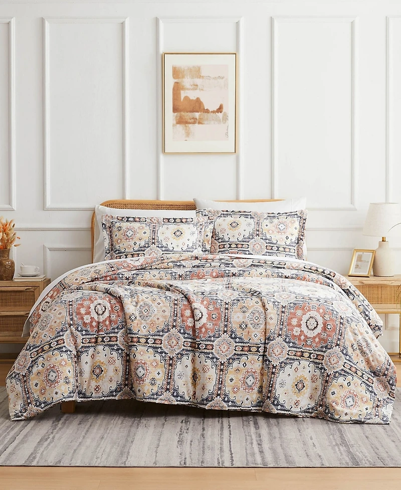 Southshore Fine Linens Kilm Microfiber 3 Piece Duvet Cover Set