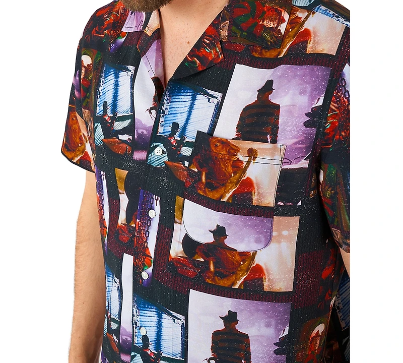 OppoSuits Men's Official A Nightmare On Elm Street Hawaii Shirt - Halloween Themed Party Short Sleeve Black