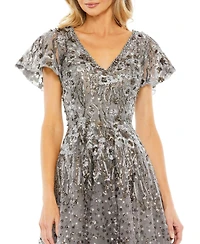 Mac Duggal Women's Embellished Butterfly Fit And Flare Dress