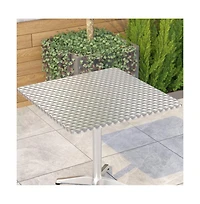 Emma+Oliver 31.5'' Square Aluminum Indoor-Outdoor Table With Base