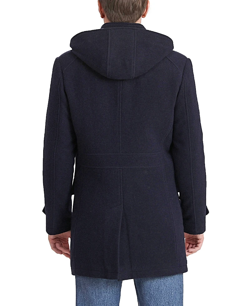Bgsd Men Tyson Wool Blend Leather Trimmed Toggle Coat