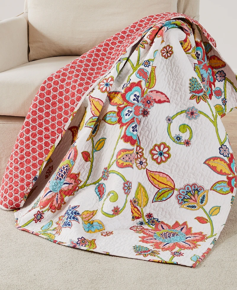 Levtex Clementine Spring Reversible Quilted Throw, 50" x 60"