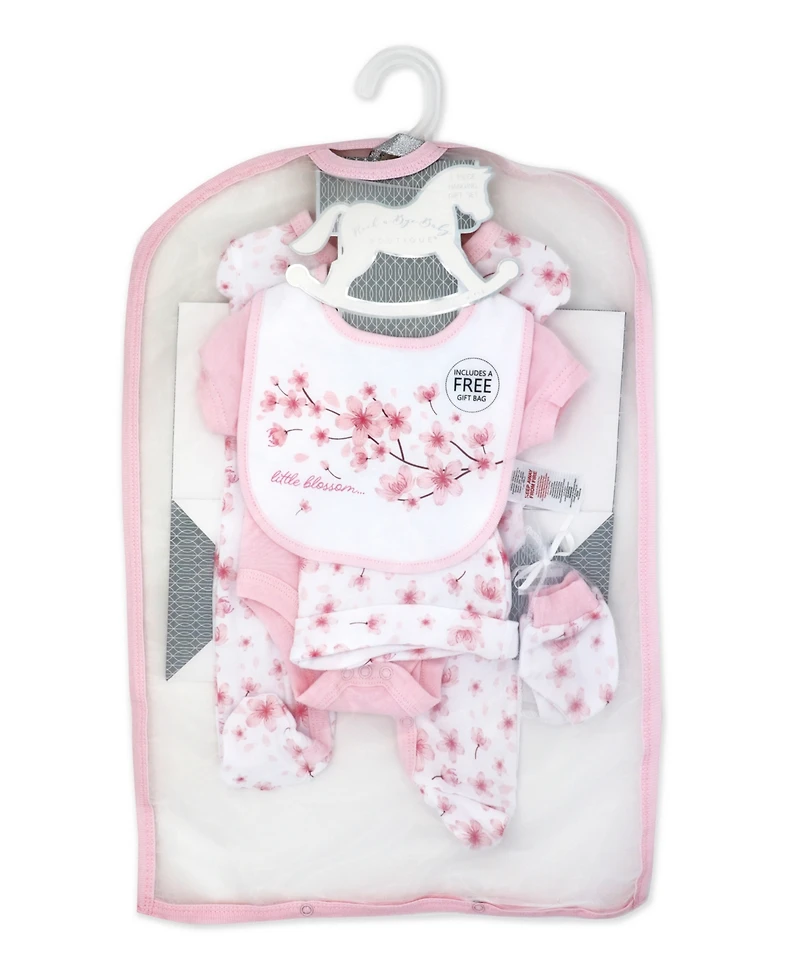 Rock-a-Bye Baby Boutique Girls Layette Gift Bag Set