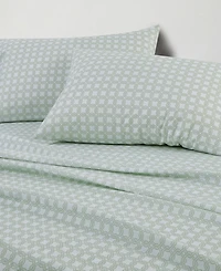 Sunham Microfiber Easy Care Printed 4-Pc. Sheet Set