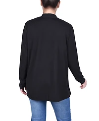 Ny Collection Petite Long Sleeve Swing Cardigan Sweater