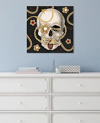 Empire Art Direct "Gold-Tone Digger" Frameless Free Floating Tempered Glass Panel Graphic Wall Art, 24" x 24" x 0.2"