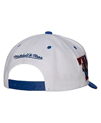 Men's Mitchell & Ness White Distressed Toronto Blue Jays Cooperstown Collection Pro Crown Snapback Hat