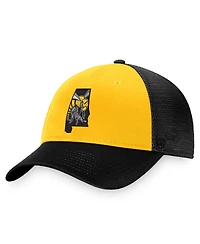 Men's Top of the World Black, Gold Alabama State Hornets Origins Trucker Adjustable Hat