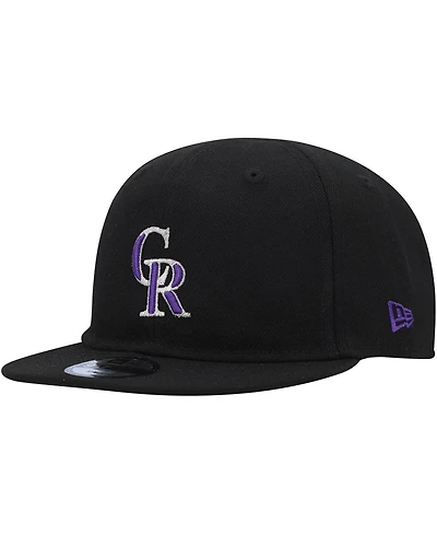 Infant Boys and Girls New Era Black Colorado Rockies My First 9FIFTY Adjustable Hat