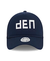 Women's New Era Navy Denver Broncos McGee Trucker 9FORTY Adjustable Hat