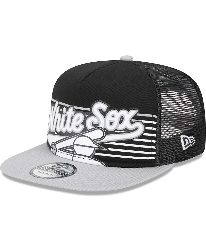 Men's New Era Black Chicago White Sox Speed Golfer Trucker Snapback Hat