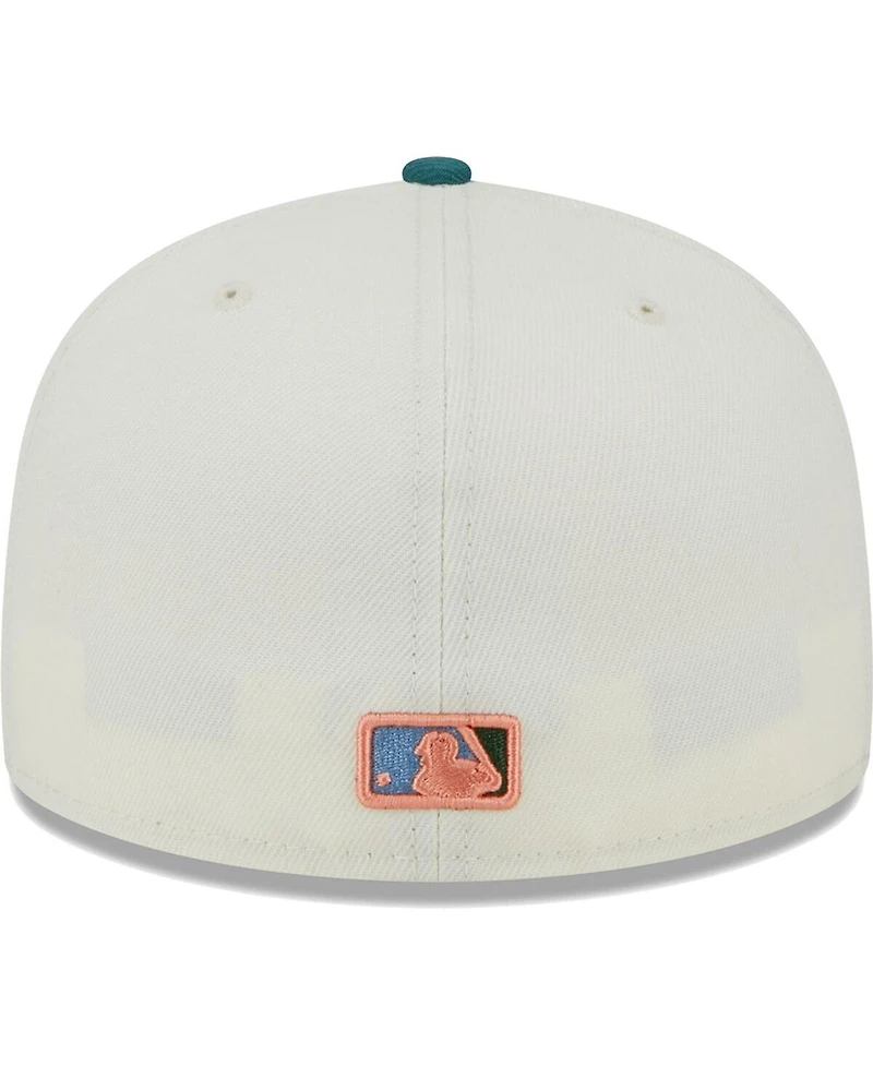 Men's New Era Cream York Yankees Chrome Evergreen 59FIFTY Fitted Hat