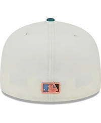 Men's New Era Cream York Yankees Chrome Evergreen 59FIFTY Fitted Hat