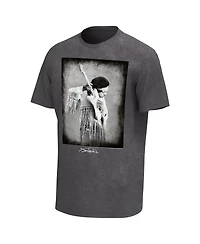 Men's Black Distressed Jimi Hendrix Woodstock Washed Graphic T-shirt